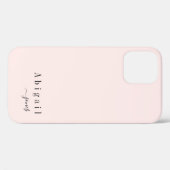 Coques Case-Mate iPhone Pink Simple Script Name élégant personnalisé (Verso (horizontal))