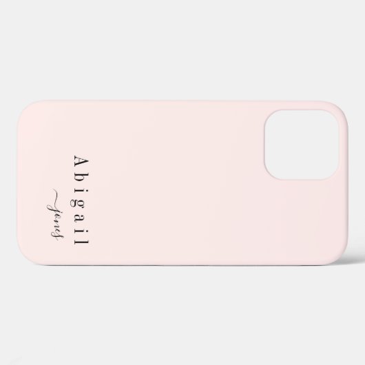 Coques Case-Mate iPhone Pink Simple Script Name élégant personnalisé (Verso (horizontal))