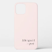 Coques Case-Mate iPhone Pink Simple Script Name élégant personnalisé (Verso)
