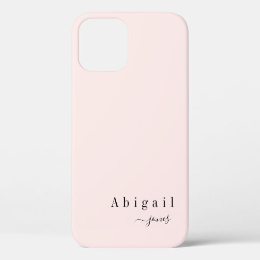 Coques Case-Mate iPhone Pink Simple Script Name élégant personnalisé (Verso)