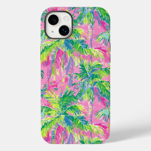Coque Pour iPhone 14 Plus Pink Tropical Preppy
