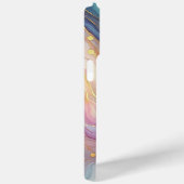 Coques Case-Mate iPhone Pink violet Turquoise Aqua Blue Gold Marble Art Mo (Verso / Droite)