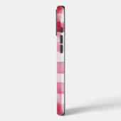 Coques Case-Mate iPhone Pink White Plaid Stripes Anniversaire (Verso / Gauche)