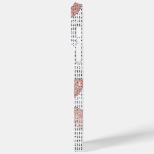 Coques Case-Mate iPhone Pink White Sparkle Hearts (Verso / Gauche)