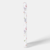 Coques Case-Mate iPhone Pink Wildflower Garden Monogrammed (Verso / Gauche)