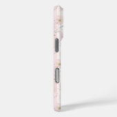 Coques Case-Mate iPhone Pink Wildflower Striped Monogrammed (Verso / Droite)