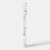 Coques Case-Mate iPhone Pink Wildflower Watercolor Monogrammed (Verso / Droite)