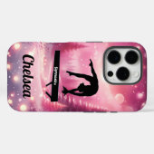 Coques Case-Mate iPhone Pink Winter Gymnastics Balance Beam Custom Holiday (Verso (horizontal))