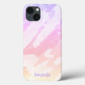 Coques Case-Mate iPhone Pink Yellow Abstrait Sky Aquarelle Motif Girly (Verso)