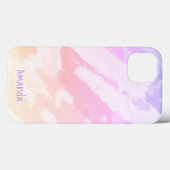 Coques Case-Mate iPhone Pink Yellow Abstrait Sky Aquarelle Motif Girly (Verso (horizontal))