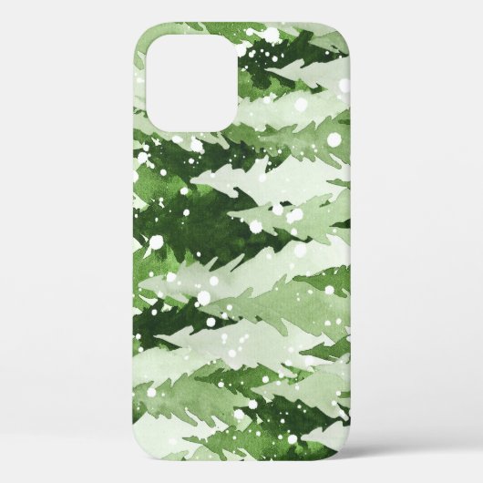 Coques Case-Mate iPhone Pins Neige : Aquarelle Noël. (Verso)