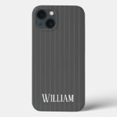 Coques Case-Mate iPhone Pinstripes gris personnalisées Coque-coque iphone  (Verso)