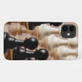 Coques Case-Mate iPhone Pions sur le tableau d'échecs (Dos (Horizontal))