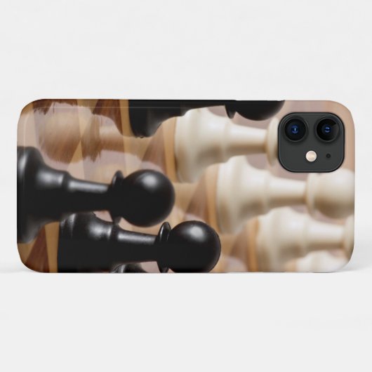 Coques Case-Mate iPhone Pions sur le tableau d'échecs (Dos (Horizontal))
