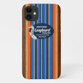 Coques Case-Mate iPhone Pipeline Surboard Hawaiian Stripes Royal Blue (Dos)