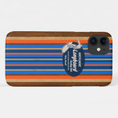 Coques Case-Mate iPhone Pipeline Surboard Hawaiian Stripes Royal Blue (Dos (Horizontal))