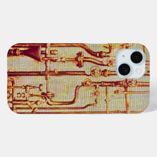 Coques Case-Mate iPhone Pipes murales anciennes stylisées (Verso (horizontal))