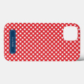 Coques Case-Mate iPhone Pique-niquer En vichy Personnaliser avec le nom (Verso (horizontal))