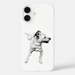 Coques iPhone 16 Piquet croisé, chien minimal