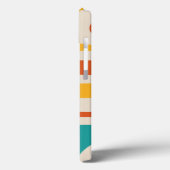 Coques Case-Mate iPhone Piquet moderne du milieu du siècle Turquoise Orang (Verso / Gauche)