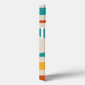 Coques Case-Mate iPhone Piquet moderne du milieu du siècle Turquoise Orang (Verso / Droite)