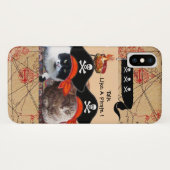 COQUES Case-Mate iPhone PIRATE CATS PIRATES PIRATES ANCIENS CARTES DE TRÉS (Dos (Horizontal))
