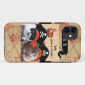 COQUES Case-Mate iPhone PIRATE CATS PIRATES PIRATES ANCIENS CARTES DE TRÉS (Dos (Horizontal))