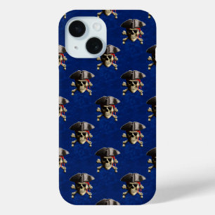 Coque Pour iPhone 15 Pirate Crâne Et Casquette