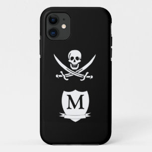 Coque iPhone 11 Pirate et monogramme