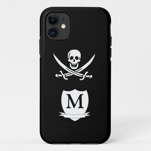 Coques Case-Mate iPhone Pirate et monogramme (Dos)