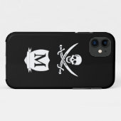 Coques Case-Mate iPhone Pirate et monogramme (Dos (Horizontal))