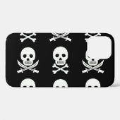 Coques Case-Mate iPhone Pirate Skuls Crossbones Motif sans couture (Verso (horizontal))