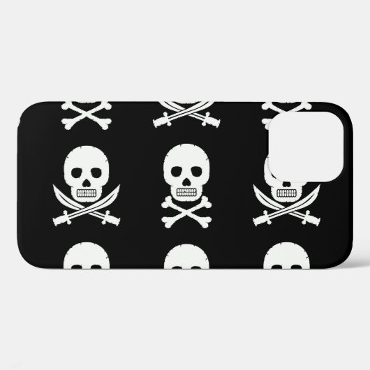 Coques Case-Mate iPhone Pirate Skuls Crossbones Motif sans couture (Verso (horizontal))