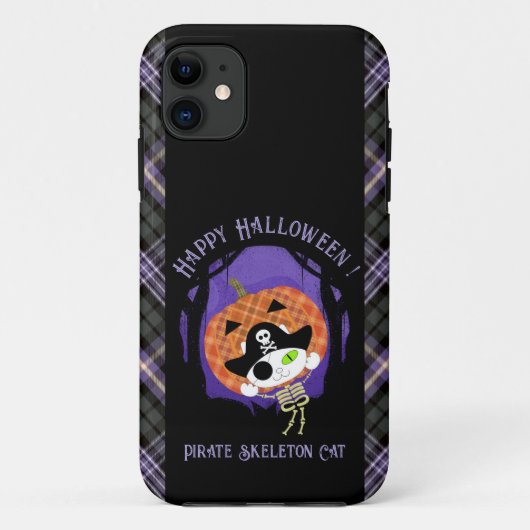 Coques Case-Mate iPhone Pirate squelette chat et plaid (Dos)