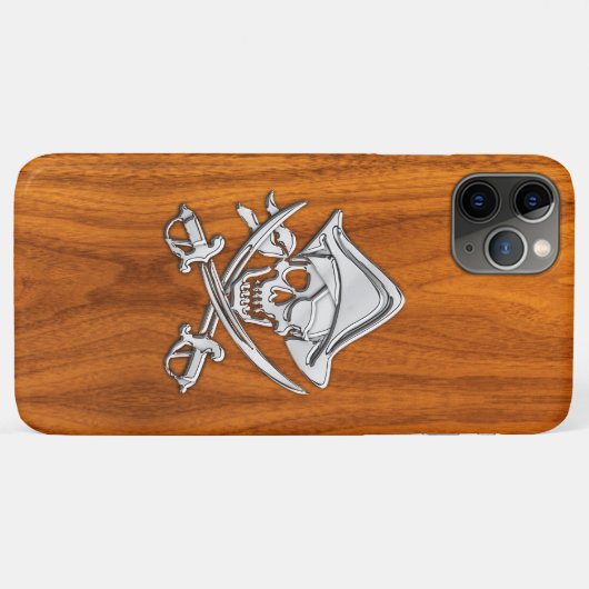 Coques Case-Mate iPhone Pirate sur bois de teck (Dos (Horizontal))
