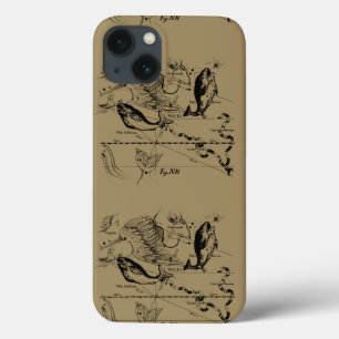 iPhone 13 Case Pisces Constellation Hevelius 1690 Engraving