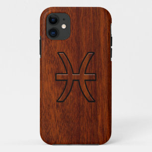 Etui iPhone Case-Mate Pisces Zodiac Connexion en bois acajou