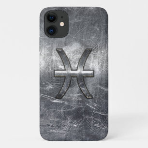 Coques Pour iPhone Pisces Zodiac Connexion Grunge Silver Steel Style