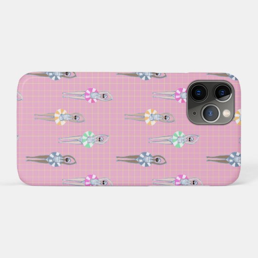 Coques Case-Mate iPhone Piscine Artistique Moderne Rose (Dos (Horizontal))