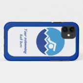 Coques Case-Mate iPhone Pismming venin, swimmer on blue circle custom (Dos (Horizontal))