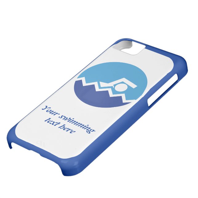 Coques Case-Mate iPhone Pismming venin, swimmer on blue circle custom (Bas)