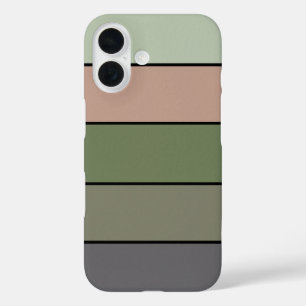 Coques iPhone 16 Pistachio Coquille verte Pêche pourpre rayures