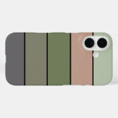 Coques Case-Mate iPhone Pistachio Coquille verte Pêche pourpre rayures (Verso (horizontal))