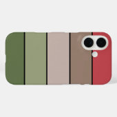 Coques Case-Mate iPhone Pistachio Coquille verte Rouge Brown rayures (Verso (horizontal))
