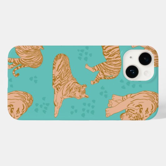 Coques Case-Mate iPhone Pistes de tigres (Verso (horizontal))