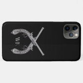 Coques Case-Mate iPhone Pistolets croisés Monogramme Noir (Dos (Horizontal))