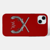Coques Case-Mate iPhone  Pistols Crossed Monogram Red   (Verso (horizontal))