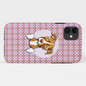 Coques Case-Mate iPhone Pit Bull Empreintes de pattes roses (Dos (Horizontal))