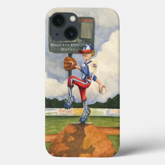 Coques Case-Mate iPhone Pitcher de baseball sur Mound par Jay Throckmorton (Verso)