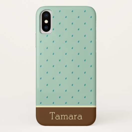 Coques Case-Mate iPhone Pitter-Patter Raindrops Monogram (Dos)
